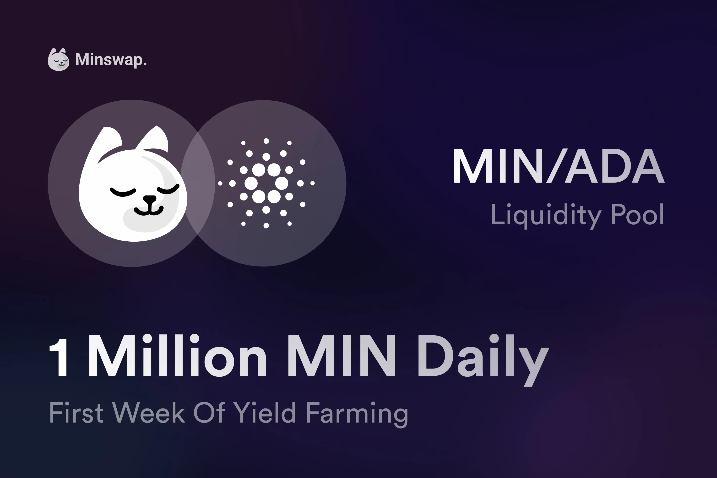 1 million minswap tokens allocation to MIN/ADA yield farming pool